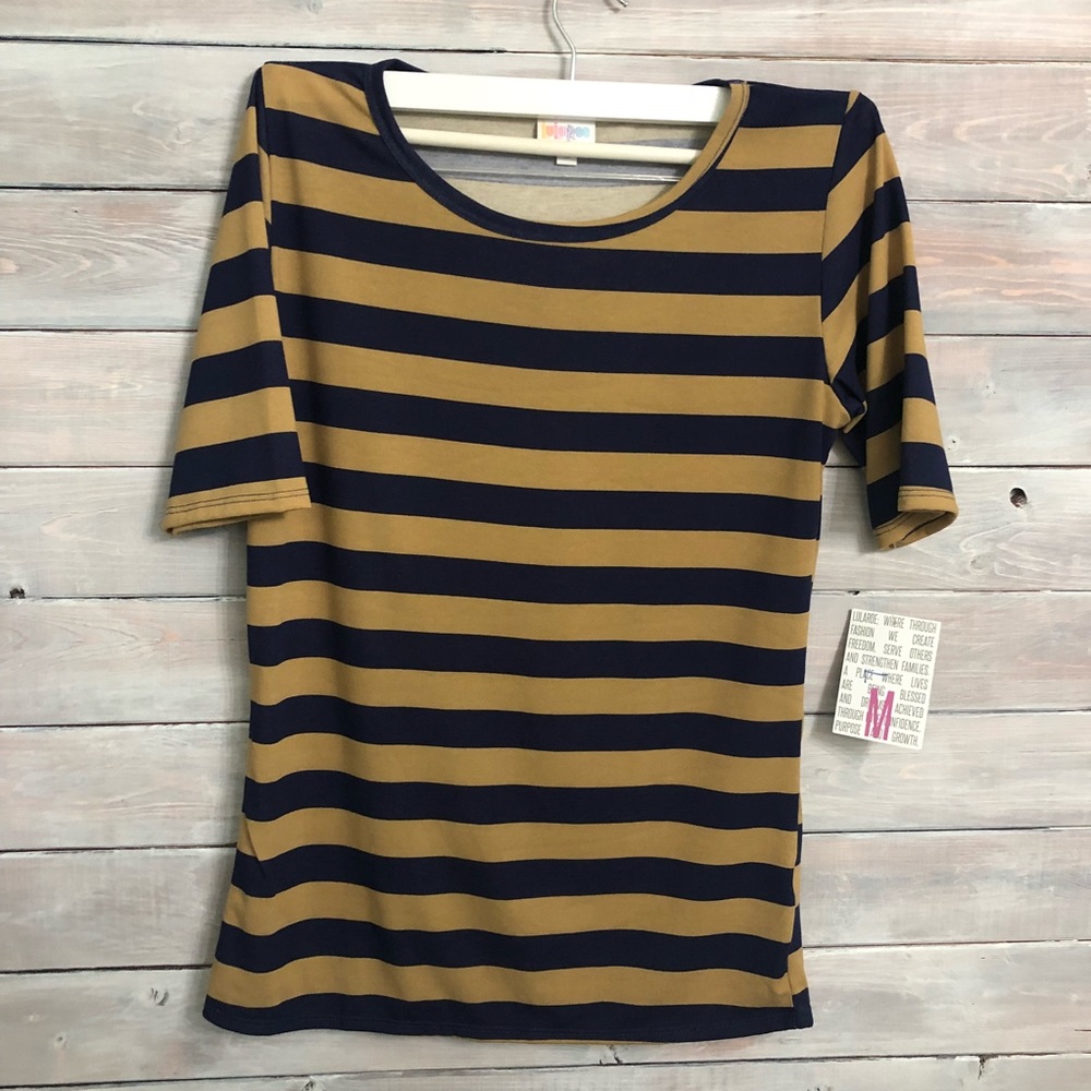 Blue and Gold Stripped LulaRoe shirt